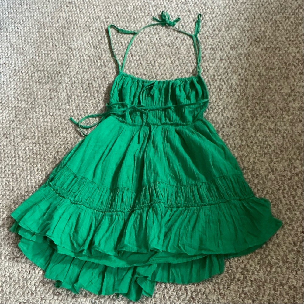 Green Halter Dress